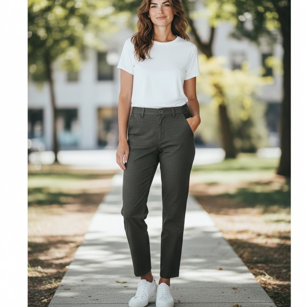 Closed Livington Wide Grey Virgin Wool Trouser Pants C32301 Size 28 NWT designer